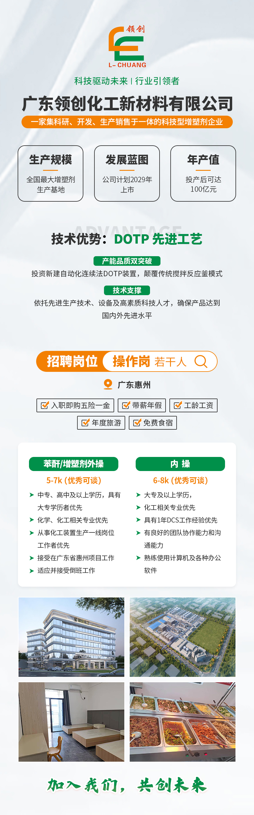 廣東領(lǐng)創(chuàng)化工新材料有限公司招聘主操_